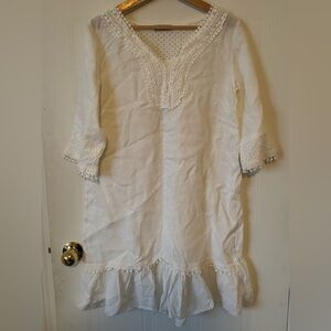 Via signoria Italian linen dress tunic size medium